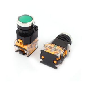 22mm Green Push Button (LA38/203) Pack of 5pcs