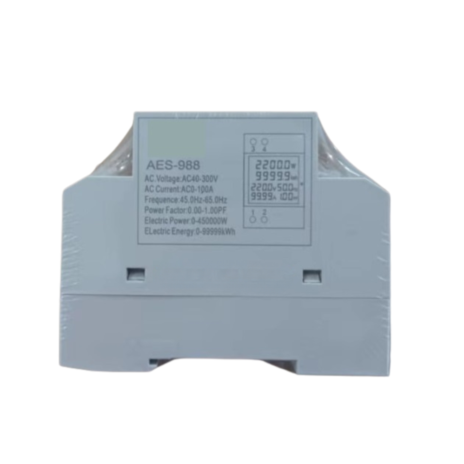 6 in 1 DIN Rail Energy Analyse Meter (Ampere, Volt, kwh, Watt, Hz, PF) - Image 2