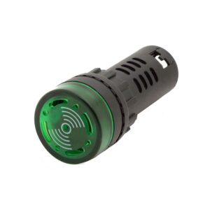 LED Indicator Buzzer Light 22mm Green (Pack of 5 Pcs)