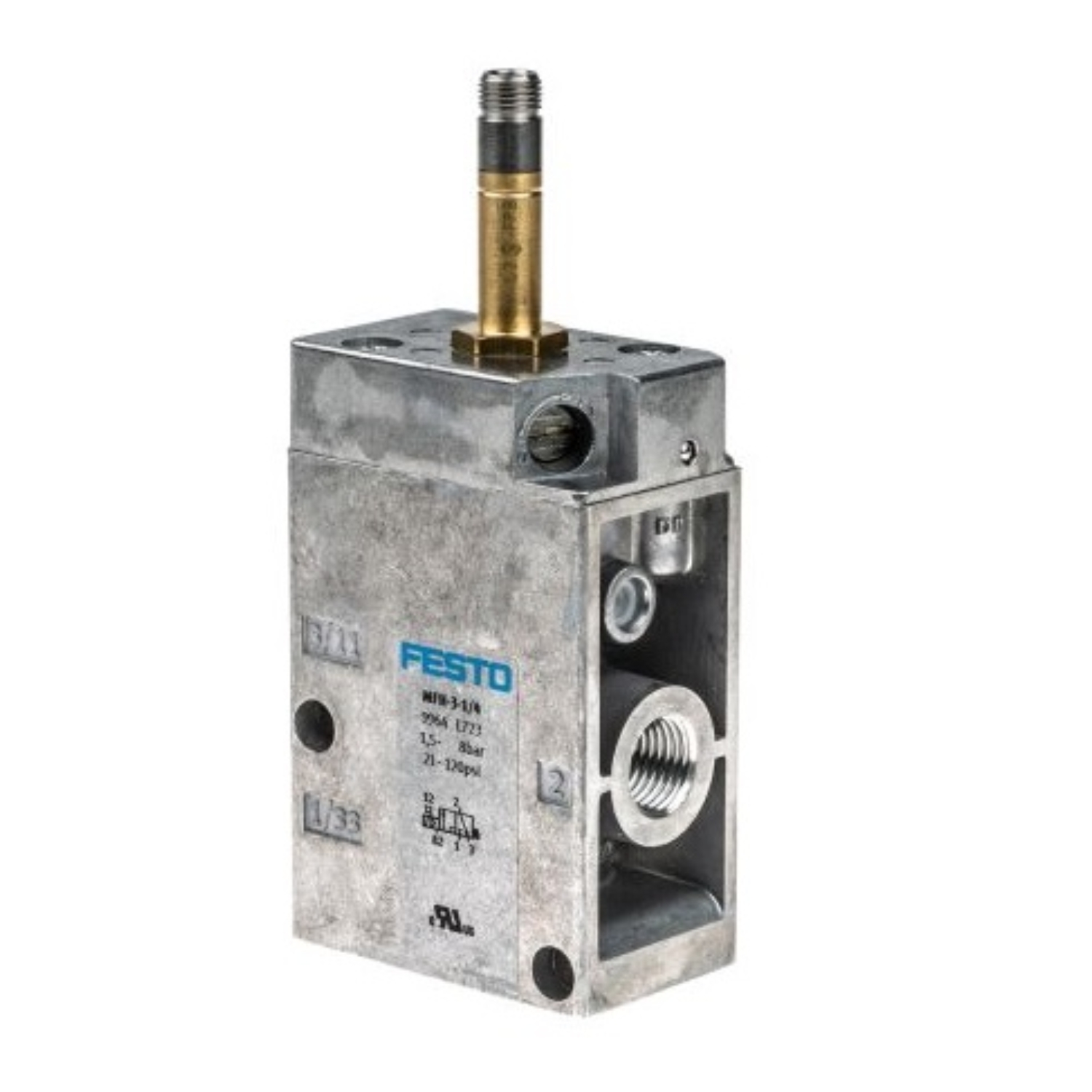 Festo (MFH-3-1/4) Pneumatic Solenoid Valve 3/2 Way (1/4 inch) MFH Series