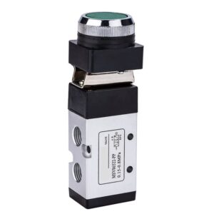 Pneumatic (MSV86522-PP) Direct Acting Solenoid Mechanical Valve (5/2 Way) 1/4″ Push Button type