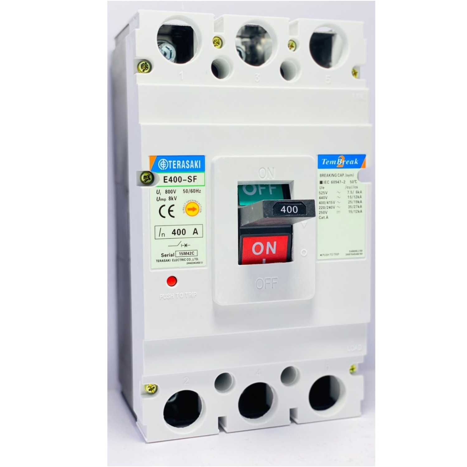 TERASAKI 400A 3P MCCB Breaker (E400-SF) TemBreak