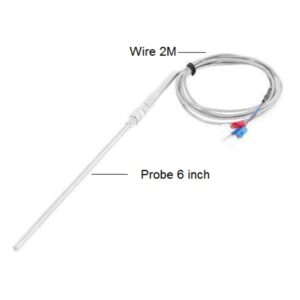 Temperature Sensor Probe 6 inch Two wire (Thermocouple) K-type pack of 2pcs