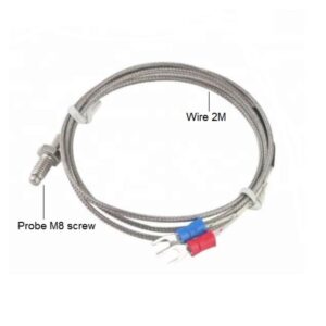 Thermocouple K-type Thread M8 Screw Probe 2 Meter Shield Wire (Pack of 2 Pcs)
