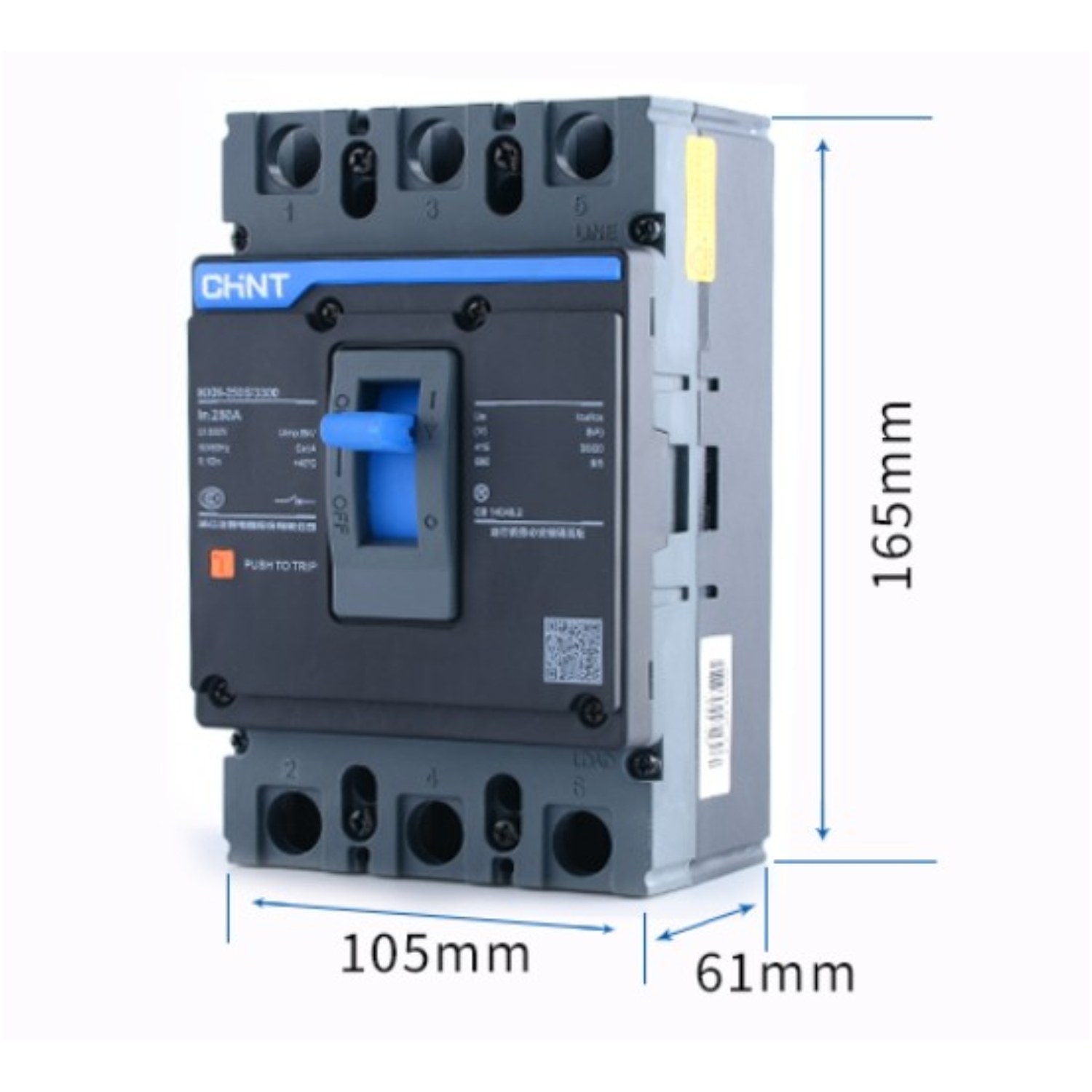 Chint Moulded Case Circuit Breaker 3 Pole (NXM-250 S) 200,250 Amp - Image 2