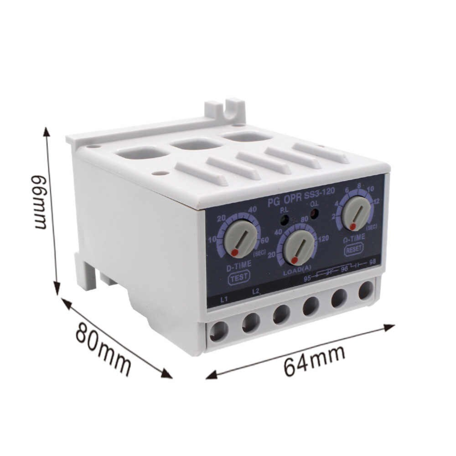 EOCR Motor Protection Electronic Over Load Relay upto 120A (OPR-SS3-120) 180v AC-440v AC - Image 2