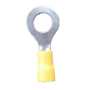 4mm O-type Yellow Insulated Thimble/ Cable Lug (8mm hole) Pack of 100 Pcs