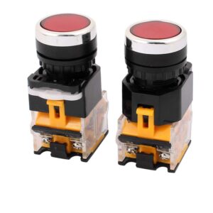 22mm Red Push Button (LA38/203) Pack of 5pcs