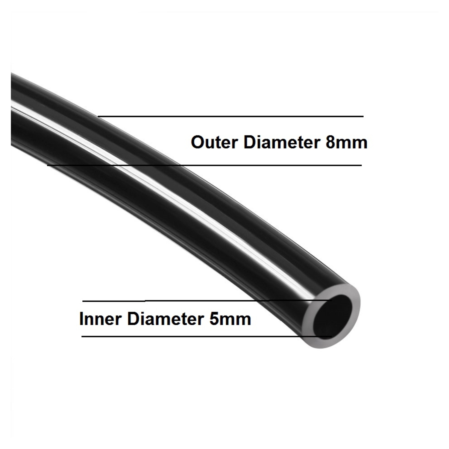 Pneumatic Pipe Roll 8mm Black (100 meter) - Image 2